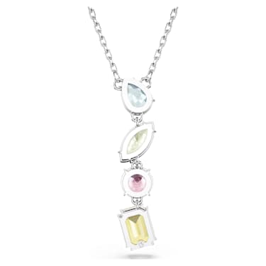 Gema Y 펜던트, 믹스 컷, 멀티컬러, 로듐 플래팅 - Swarovski, 5692421