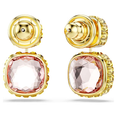 Chroma Drop-Ohrhänger, Kissenschliff, Mehrfarbig, Goldlegierungsschicht - Swarovski, 5692492