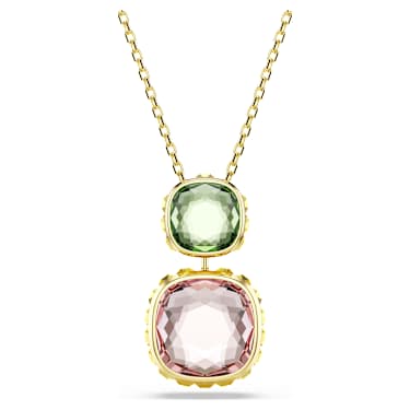 Chroma Hänge, Kuddslipad, Flerfärgad, 18K guldfinish - Swarovski, 5692496