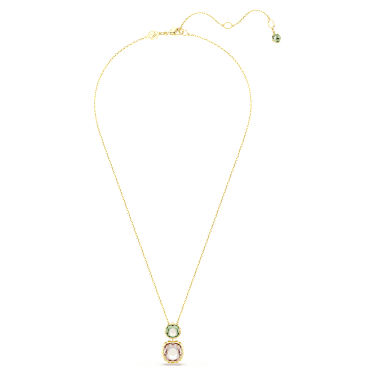 Colgante Chroma, Talla cojin, Multicolor, Baño tono oro - Swarovski, 5692496