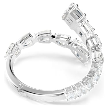 Matrix 뱅글, 믹스 컷, 화이트, 로듐 플래팅 - Swarovski, 5692519
