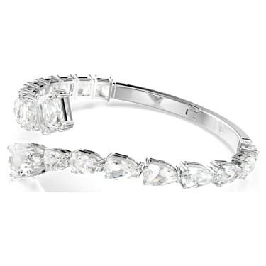 Manchette Matrix, Tailles variées, Blanc, Métal rhodié - Swarovski, 5692527