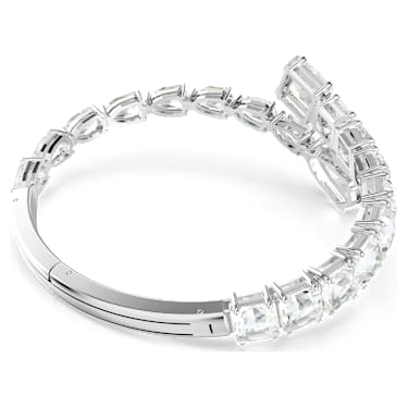 Manchette Matrix, Tailles variées, Blanc, Métal rhodié - Swarovski, 5692527