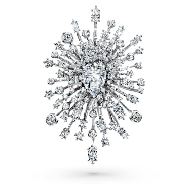 Galaxy 胸针, 总重 15.71 克拉培育钻石, 混合造型, 18K 金（白色) - Swarovski, 5692695