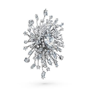 Galaxy 胸针, 总重 15.71 克拉培育钻石, 混合造型, 18K 金（白色) - Swarovski, 5692695