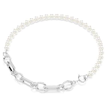 Swarovski mix necklace white rhodium plating outlet