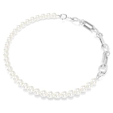 高速 割引 平日 Mixed pearl, Crystal necklace, Dextera links, Rhodium White, 語学・辞書・学習参考書