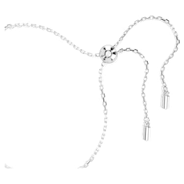 Náramek Birthstone, Čtvercový výbrus, Září, Modrá, Pokoveno rhodiem - Swarovski, 5692881