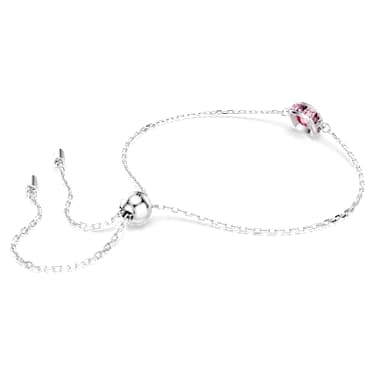 Bracelet Birthstone, Taille Carré, Octobre, Rose, Métal rhodié - Swarovski, 5692883
