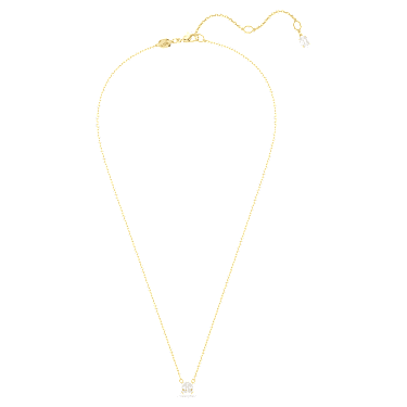 Stilla Attract 鏈墜, 方形切割, 白色, 鍍金色色調 - Swarovski, 5693153