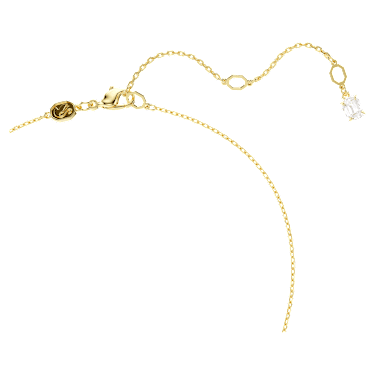 Stilla Attract 鏈墜, 方形切割, 白色, 鍍金色色調 - Swarovski, 5693153