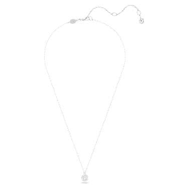Dextera pendant, Round cut, Sphere, White, Rhodium plated - Swarovski, 5693206