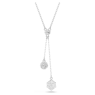 Dextera 펜던트, 라운드 컷, 스피어와 큐브, 화이트, 로듐 플래팅 - Swarovski, 5693207