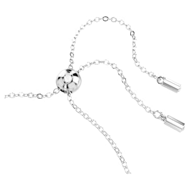 Matrix Tennis bracelet, Mixed cuts, Blue, Rhodium plated - Swarovski, 5693412