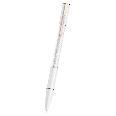 Crystalline Lustre ballpoint pen, White, Rose gold-tone plated - Swarovski, 5694174