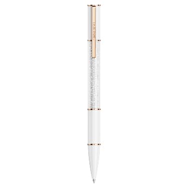 Crystalline Lustre ballpoint pen, White, Rose gold-tone plated - Swarovski, 5694174