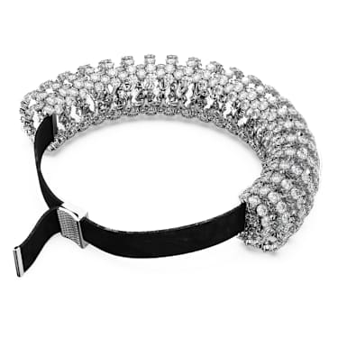Constella choker, Ronde slijpvorm, Wit, Rodium toplaag - Swarovski, 5694793