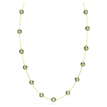 Šňůrkový náhrdelník Chroma, Osmihranný výbrus, Vícebarevný, Povrchová úprava z 18k zlata - Swarovski, 5695863