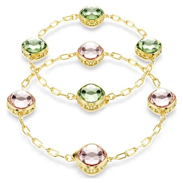 Chroma strandage, Octagon cut, Multicoloured, Gold-tone plated - Swarovski, 5695863