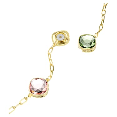 Chroma strandage, Octagon cut, Multicoloured, Gold-tone plated - Swarovski, 5695863