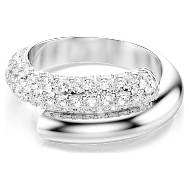 Dextera ring, White, Rhodium plated - Swarovski, 5695937