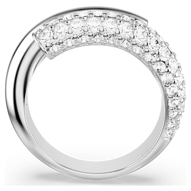 Dextera ring, White, Rhodium plated - Swarovski, 5695937