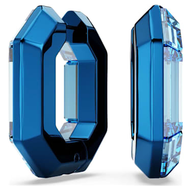 Lucent 大圈耳環, 八邊形, 細碼, 藍色 - Swarovski, 5696038