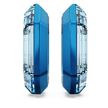 Lucent 大圈耳環, 八邊形, 細碼, 藍色 - Swarovski, 5696038