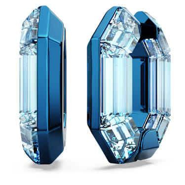 Lucent 大圈耳環, 八邊形, 細碼, 藍色 - Swarovski, 5696038