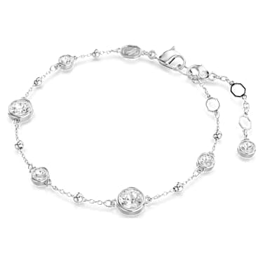 Imber bracelet, Round cut, White, Rhodium plated - Swarovski, 5696079