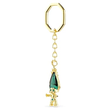 Good Luck Trolls 鑰匙扣, 巨魔, 綠色, 鍍金色色調 - Swarovski, 5696147