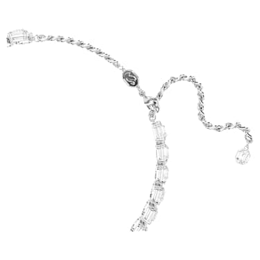 Girocollo Millenia, Taglio ottagonale, Bianco, Placcato rodio - Swarovski, 5696292