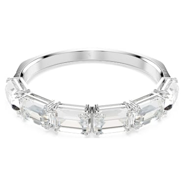 Millenia bangle, Octagon cut, White, Rhodium plated - Swarovski, 5696321
