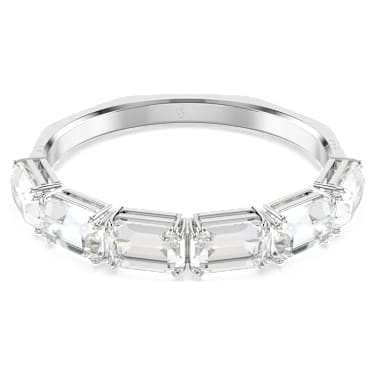 Millenia bangle, Octagon cut, White, Rhodium plated - Swarovski, 5696321