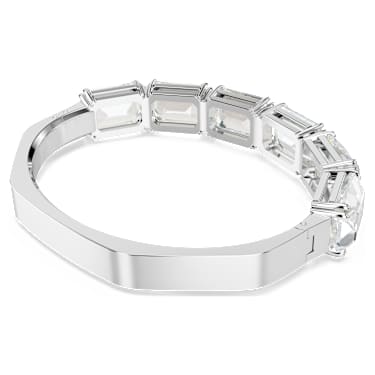 Millenia bangle, Octagon cut, White, Rhodium plated - Swarovski, 5696321