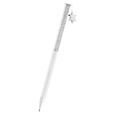 Crystalline Kugelschreiber, Achteckform, Schneeflocke, Weiß, Weiß lackiert - Swarovski, 5696718