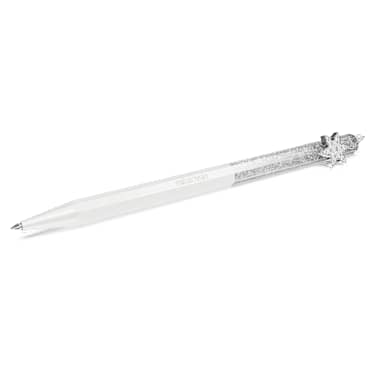 Crystalline ballpoint pen, Octagon shape, Snowflake, White, White lacquered - Swarovski, 5696718