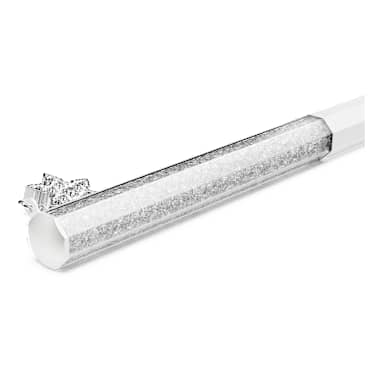 Crystalline Kugelschreiber, Achteckform, Schneeflocke, Weiß, Weiß lackiert - Swarovski, 5696718
