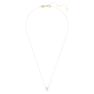 Eternity solitaire pendant, Lab-grown diamonds 1 ct tw, Round shape, 14K yellow gold - Swarovski, 5696886