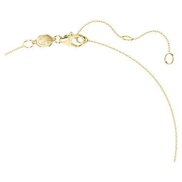 Eternity solitaire pendant, Lab-grown diamonds 1 ct tw, Round shape, 14K yellow gold - Swarovski, 5696886