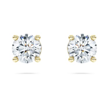 Eternity stud earrings, Laboratory grown diamonds 1 ct tw, 14K yellow gold