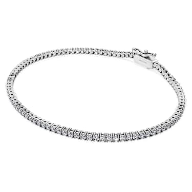 Eternity Tennis bracelet, Lab-grown diamonds 1.5 ct tw, Round cut, 14K white gold - Swarovski, 5696894