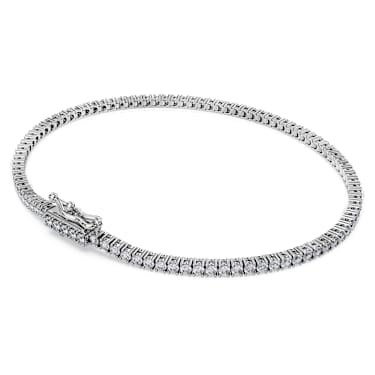 Eternity Tennis bracelet, Lab-grown diamonds 1.5 ct tw, Round cut, 14K white gold - Swarovski, 5696894