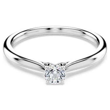Eternity solitaire ring, Lab-grown diamonds 0.25 ct tw, Round shape, Sterling silver - Swarovski, 5696900