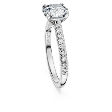 Eternity solitaire ring, Lab-grown diamonds 1.7 ct tw, Round cut, 14K white gold - Swarovski, 5696912