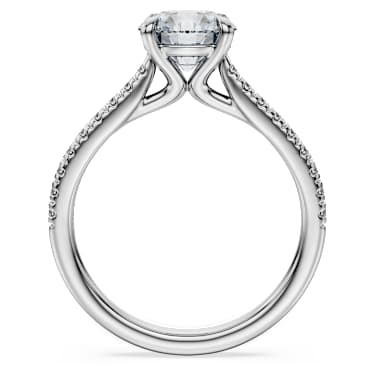 Eternity solitaire ring, Lab-grown diamonds 1.7 ct tw, Round cut, 14K white gold - Swarovski, 5696912