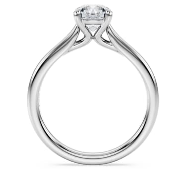 Eternity solitaire ring, Laboratory grown diamonds 1 ct tw, Round cut, 14K white gold - Swarovski, 5696918