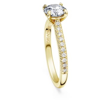 Eternity solitaire ring, Laboratory grown diamonds 1.2 ct tw, Round cut, 14K yellow gold - Swarovski, 5696940