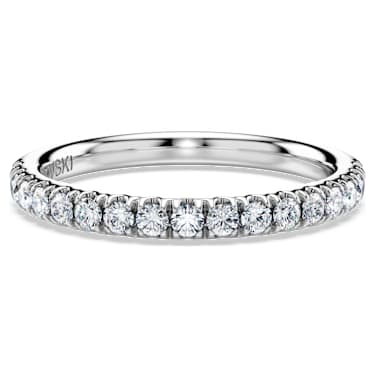 Eternity band ring, Lab-grown diamonds 0.4 ct tw, Round shape, 14K white gold - Swarovski, 5696989