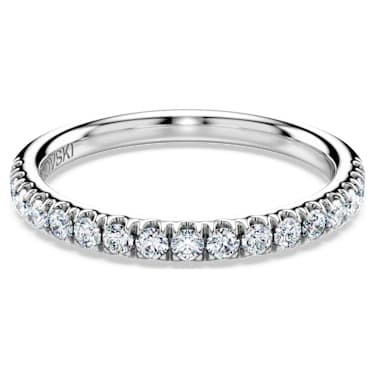 Eternity band ring, Lab-grown diamonds 0.4 ct tw, Round shape, 14K white gold - Swarovski, 5696990